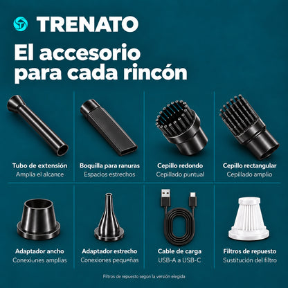 Aspiradora portátil TRENATO para coche y hogar