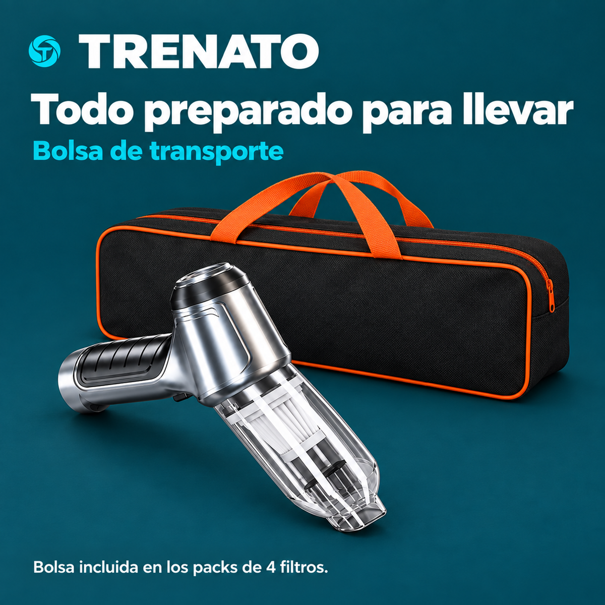 Aspiradora portátil TRENATO para coche y hogar